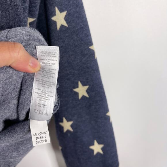 Alternative Womens Small S Blue Heather Star Fleece Full Zip Sweatshirt Hoodie - Picture 7 of 9